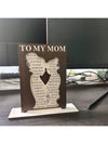 Chic Wooden Plaque Ornament: Perfect Mother's Day Gift for Home and Office Decor