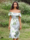 Summer Blooms: Women's Off-Shoulder Floral Dress