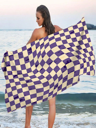 Summer Tie-Dye Superfine Fiber Beach Towel: Perfect for Beach, Pool, Gym, and More!