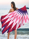 Summer Tie-Dye Superfine Fiber Beach Towel: Perfect for Beach, Pool, Gym, and More!