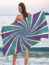 Summer Tie-Dye Superfine Fiber Beach Towel: Perfect for Beach, Pool, Gym, and More!