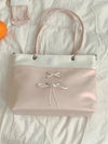 Pink Bow Chic: 2024 Fashion Tote Bag for Trendy Ladies