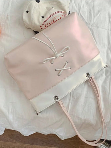 Pink Bow Chic: 2024 Fashion Tote Bag for Trendy Ladies