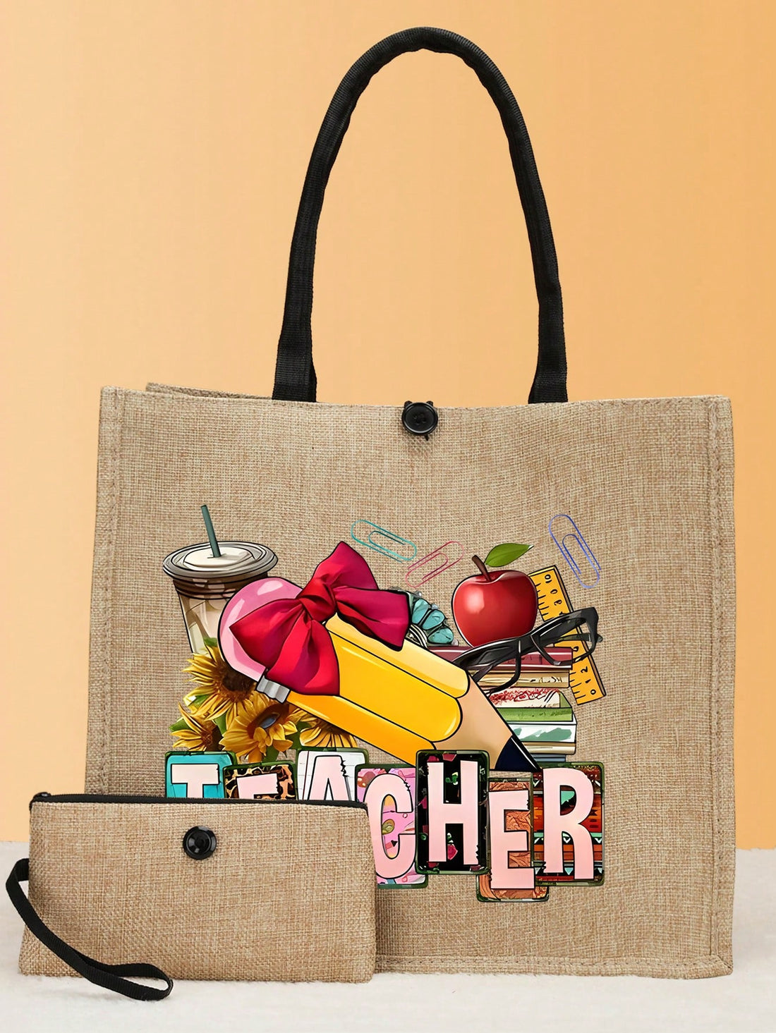 This Chic Teacher's Day Gift <a href="https://canaryhouze.com/collections/canvas-tote-bags?sort_by=created-descending" target="_blank" rel="noopener">Bag</a> Set is perfect for shopping and traveling with its versatile design. With plenty of space for all your essentials, it's the perfect accessory for any teacher on the go. Stay organized and stylish with this must-have bag set.