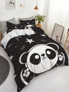 Cute Panda Printed Comforter Set for Kids and Teens - 3 Piece Set Including Comforter Cover and Pillowcases