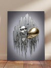 Modern Metal Character Statue Canvas Poster Set - Romantic Style Wall Art for Home and Office Decoration