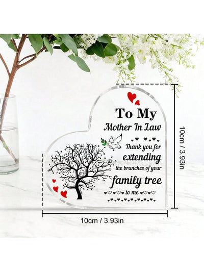 Heartfelt Mother's Day Acrylic Gift: Thank You for Extending the Branches of Your Family Tree to Me
