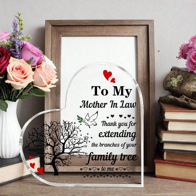 Heartfelt Mother's Day Acrylic Gift: Thank You for Extending the Branches of Your Family Tree to Me