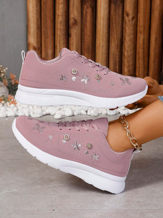 Elevate your style with our Sparkle and Shine in Pink sports <a href="https://canaryhouze.com/collections/women-canvas-shoes" target="_blank" rel="noopener">shoes</a>. Embellished with rhinestones, these shoes will surely make you stand out. Perfect for school and everyday fashion, our comfortable and stylish shoes will keep you moving in confidence.