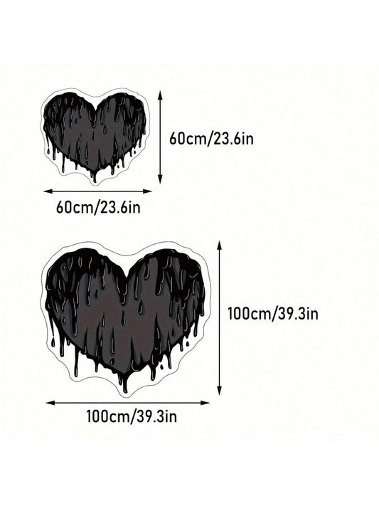 Black Heart Shaped Fluffy Carpet: Perfect for Every Room in Your Home