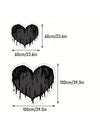 Black Heart Shaped Fluffy Carpet: Perfect for Every Room in Your Home