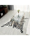 Zebra Pattern Plush Rug - Soft and Cozy Home Decor for Living Room, Bedroom, Kitchen, and More