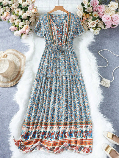 Experience the perfect blend of elegance and comfort with Floral Flair's Frenchy Women's Swing <a href="https://canaryhouze.com/collections/women-dresses?sort_by=created-descending" target="_blank" rel="noopener">Dress</a> for Summer. Made with a soft and lightweight fabric, this dress features a beautiful floral design, perfect for any summer occasion. Elevate your style and stay cool in the heat with this must-have dress.