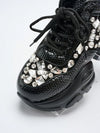 Sparkling Heights: Rhinestone Prom Sneakers for Dazzling Style