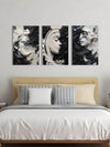 Modern Abstract Face Canvas Poster Set - Contemporary Black and White Wall Art for Aesthetic Home Decor