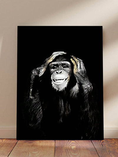 Vintage Style Orangutan Canvas Poster - Funny Animal Wall Art for Home Decor