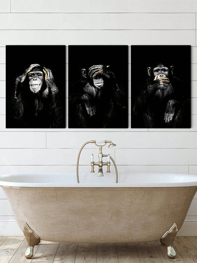 Vintage Style Orangutan Canvas Poster - Funny Animal Wall Art for Home Decor