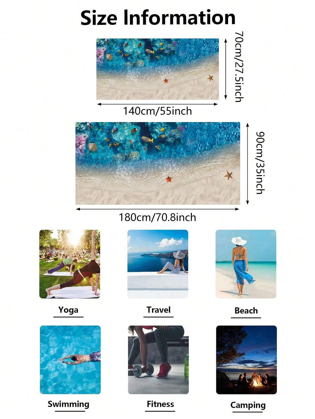 Bring the tranquility of the ocean to your outdoor activities with our Ocean Breeze Ultra-Fine Fiber <a href="https://canaryhouze.com/collections/towels?sort_by=created-descending" target="_blank" rel="noopener">Beach Mat</a>. Made with ultra-fine fibers, this mat is perfect for yoga, sunbathing, and more. The stylish starfish and anchor print adds a touch of beachy charm while the durable material ensures comfort and durability.