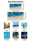 Ocean Breeze Ultra-Fine Fiber Beach Mat: Starfish & Anchor Print for Yoga, Sunbathing, and More