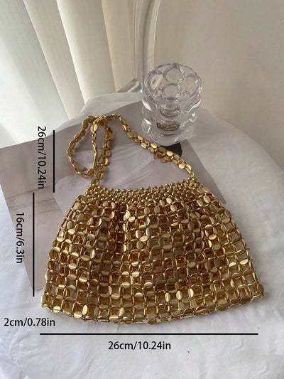 Sparkling Elegance: Exquisite Sequin & Beaded Single Shoulder Evening Bag for Glamorous Occasions