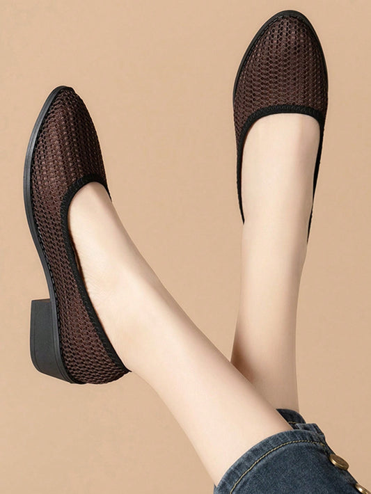 Comfortable Mesh Slip-On Shoes: Stylish and Anti-Slip Casual Flats