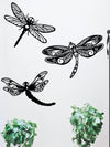 Enchanting 3-Piece Metal Dragonfly Wall Decor Set – Perfect for Indoor & Outdoor Spaces