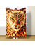 Leopard Golden Animal Flannel Blanket: Stay Warm in Style!