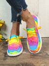 Summer Graffiti Flat Sneakers: Trendy Slip-On Lazy Shoes for Women