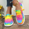 Summer Graffiti Flat Sneakers: Trendy Slip-On Lazy Shoes for Women