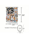 Water-Resistant Printed Shower Curtain with 12 Plastic Hooks - Perfect Bathroom Decoration