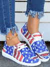 Star-Spangled Stride: Women's Patriotic Casual Sports Shoes