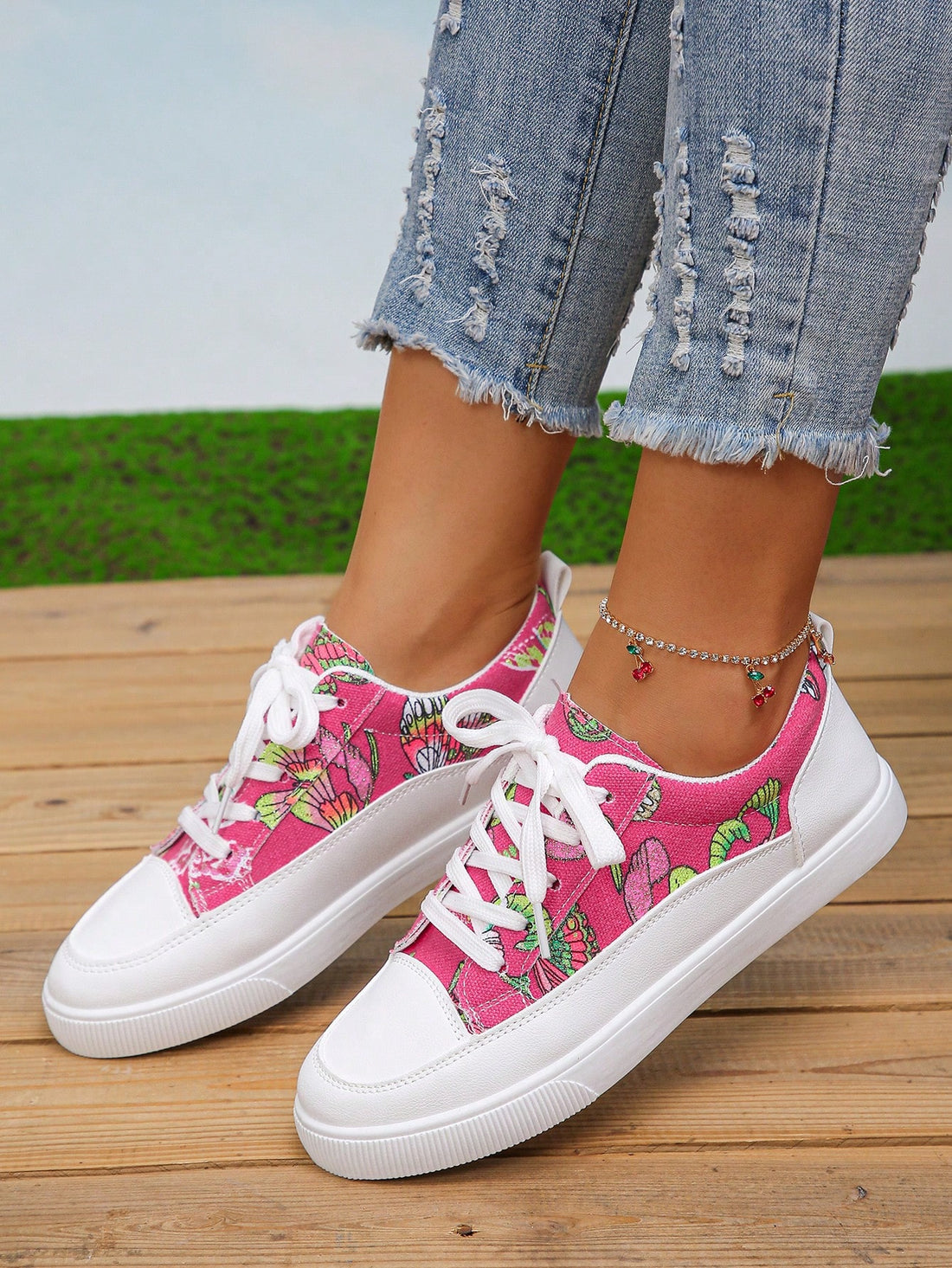 Introducing our latest fashion-forward addition - the Lace-Up Blue Bowknot <a href="https://canaryhouze.com/collections/women-canvas-shoes?sort_by=created-descending" target="_blank" rel="noopener">Sneakers</a>! With its unique design, these sneakers are perfect for any casual or sporty look. The lace-up feature provides a comfortable and secure fit, while the blue bowknot adds a touch of style. Get ready to turn heads with these must-have shoes.