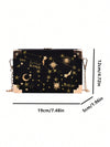 Starry Sky Velvet Stitching Shoulder Bag: Fashionable Festive Gift