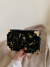 Starry Sky Velvet Stitching Shoulder Bag: Fashionable Festive Gift