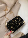 Starry Sky Velvet Stitching Shoulder Bag: Fashionable Festive Gift