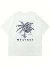 Relaxed Vibes: Men's Coconut Tree Graphic Short Sleeve T-Shirt