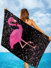 Flamingo Paradise: Multi-Purpose Beach Towel for Swim, Camp, Yoga, Dive, and Travel