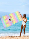 Flamingo Paradise: Multi-Purpose Beach Towel for Swim, Camp, Yoga, Dive, and Travel