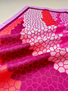 Elegant Square Scarf: Honeycomb Cracks Geo Print for Women