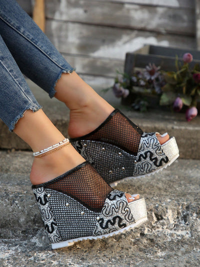 Summer Chunky Heels: Waterproof Platform Sandals with Fish Mouth Design