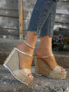 Summer Chunky Heels: Waterproof Platform Sandals with Fish Mouth Design