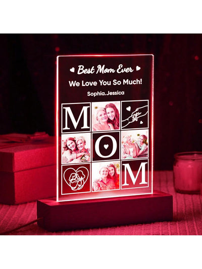 Personalized Photo Lamp Night Light - Best Mom Ever Gift Idea