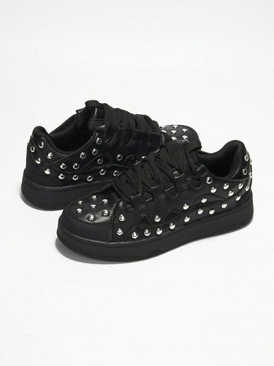 Rani Studded Lace-Up Sneakers: Step Up Your Style Game