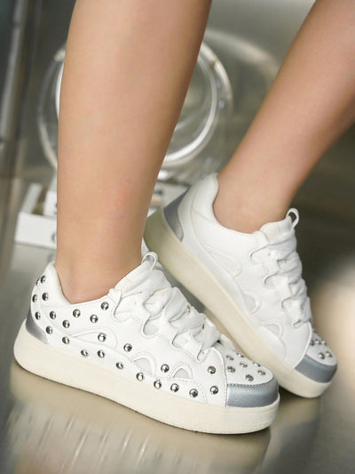 Rani Studded Lace-Up Sneakers: Step Up Your Style Game