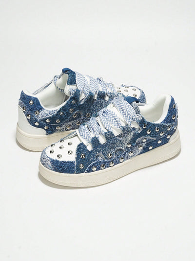 Rani Studded Lace-Up Sneakers: Step Up Your Style Game