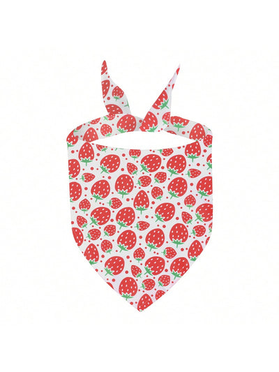 Colorful Fruit Pattern Dog Bandana Set for Your Furry Friend