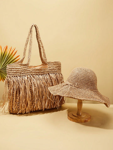Enhance your summer style with our Summer Chic Combo. The tote bag and hat set is perfect for the stylish college student. Made with durable materials, the tote bag offers convenience for carrying essentials. The chic hat provides both protection and style under the sun. Perfect for Mother's Day gifting.