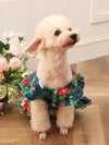 Beach Chic: Palm Leaf Patterned Pet Dress for Cats and Dogs