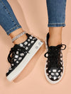 Dazzling Diamond College Style Sneakers for Party and Dance Nights