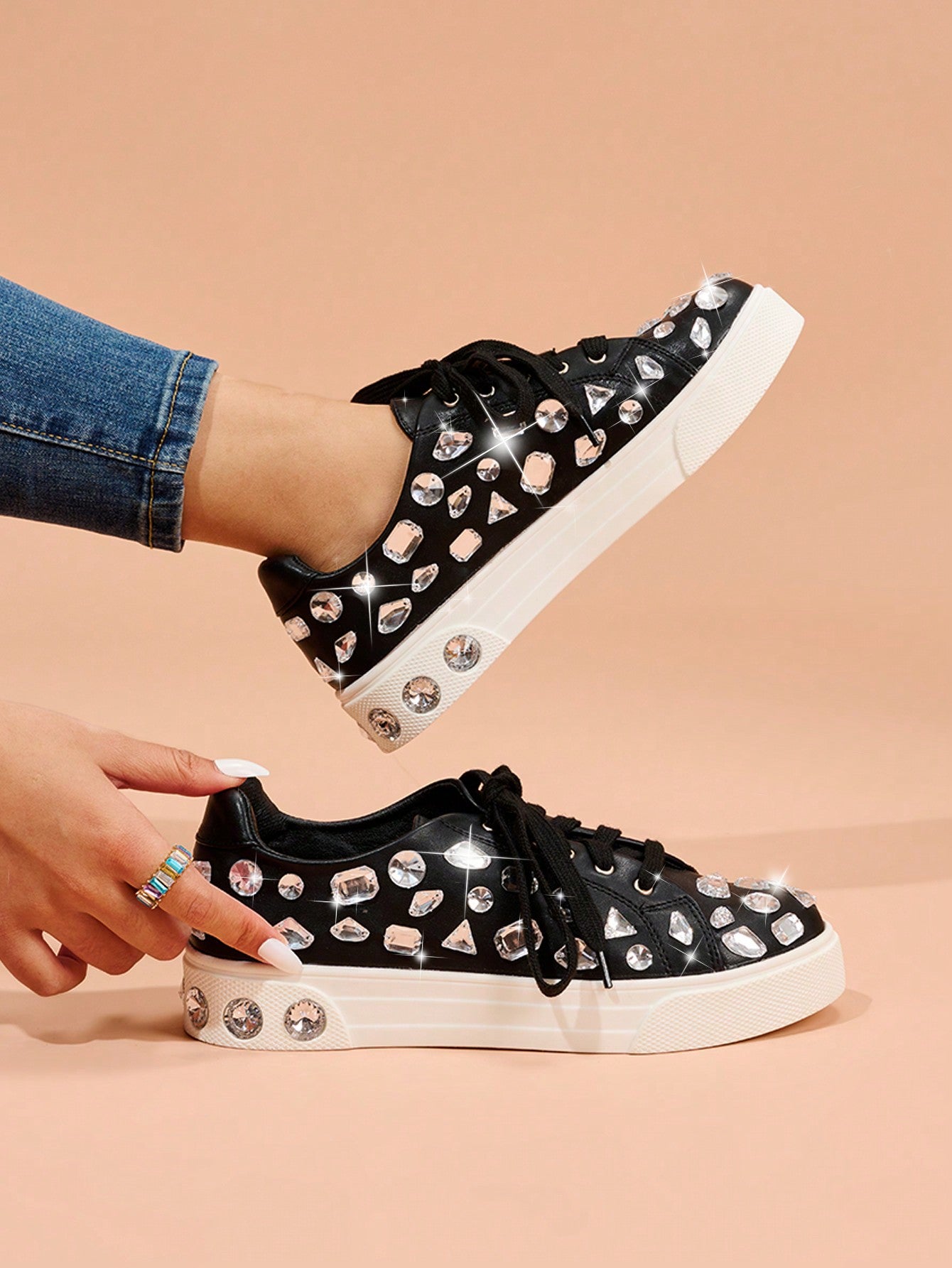 Add a touch of glamour to your party and dance nights with our Dazzling Diamond College Style <a href="https://canaryhouze.com/collections/women-canvas-shoes?sort_by=created-descending" target="_blank" rel="noopener">Sneakers</a>. Featuring sparkling diamonds and a comfortable fit, these sneakers are perfect for making a statement on the dance floor. Stand out and shine all night long in these stylish and eye-catching sneakers.